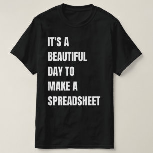 It's A Beautiful Day To, Make A Spreadsheet,  T-Shirt