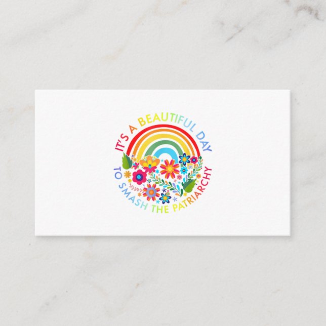 Its A Beautiful Day To Smash The Patriarchy Femini Enclosure Card (Front)