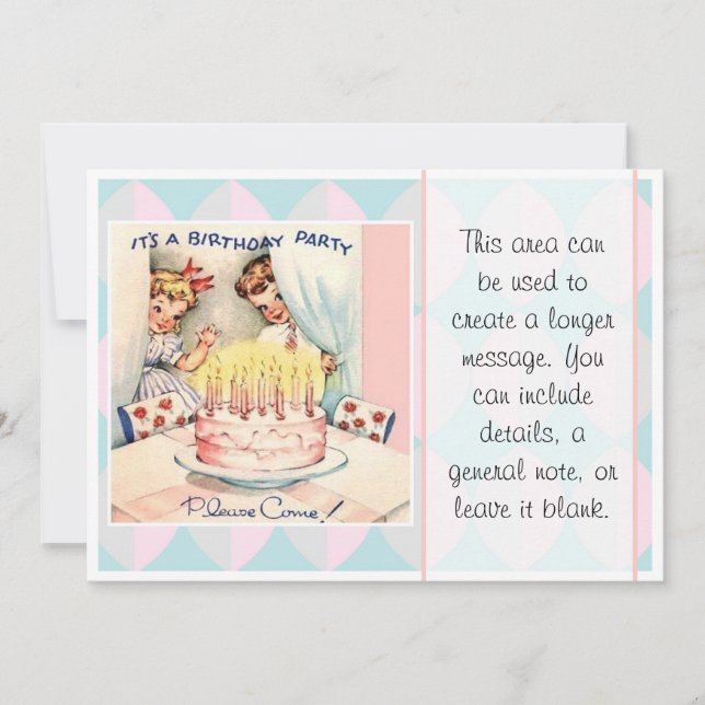 It's A Birthday Party Invitation (Front)