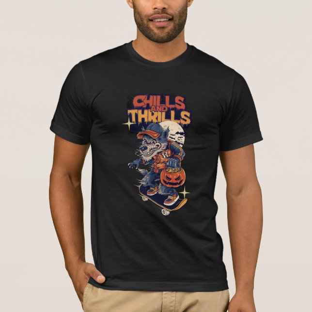 its a black t-shirt with asthetic desing  (Front)