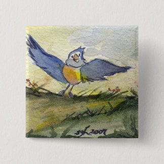 It's a Blue Bird Day 15 Cm Square Badge