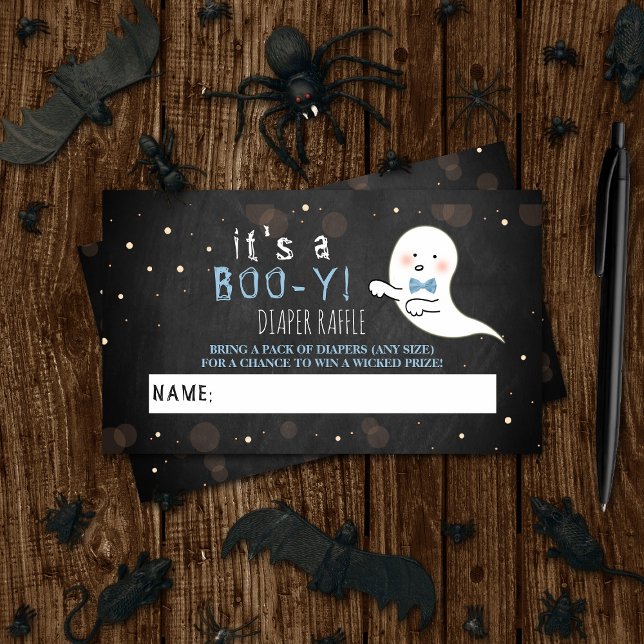 It's A Boo-y! Little Spirit Halloween Baby Shower Enclosure Card (Creator Uploaded)