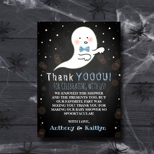 It's A Boo-y! Little Spirit Halloween Baby Shower Thank You Card