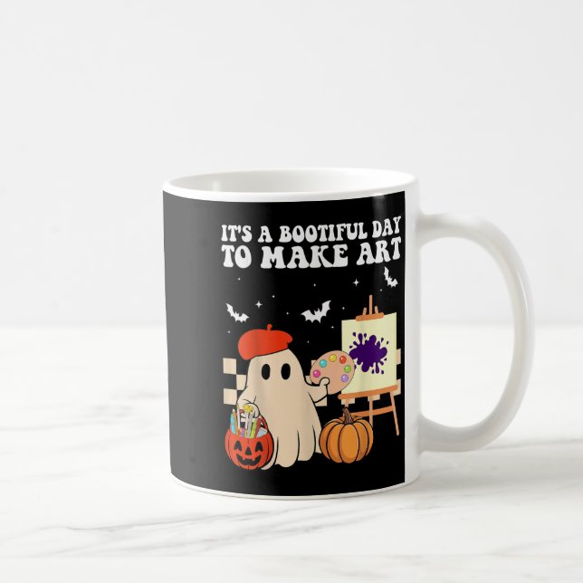 It's A Bootiful Day To Make Art Groovy Art Teacher Coffee Mug (Right)