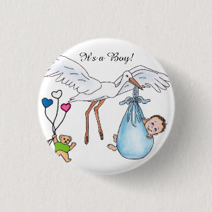 It's a Boy! 3 Cm Round Badge
