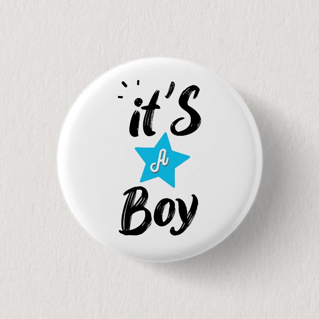 It's a boy 3 cm round badge (Front)