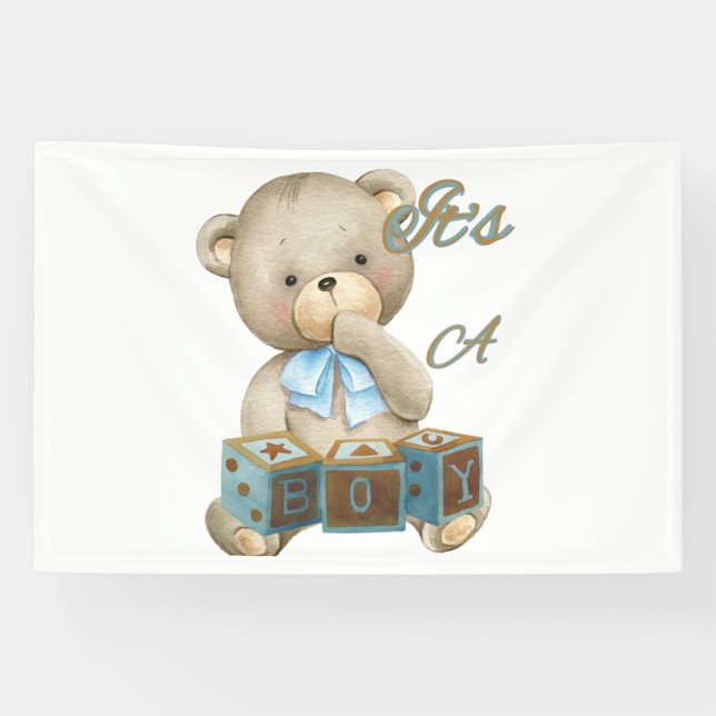 It's A Boy 4x6 Vinyl Banner (Horizontal)