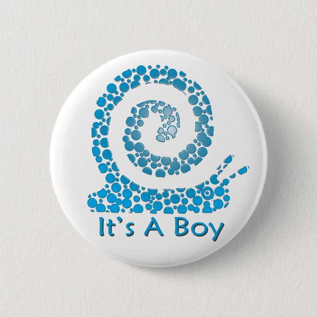 Its a Boy 6 Cm Round Badge (Front)