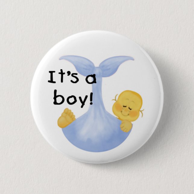 It's a Boy 6 Cm Round Badge (Front)