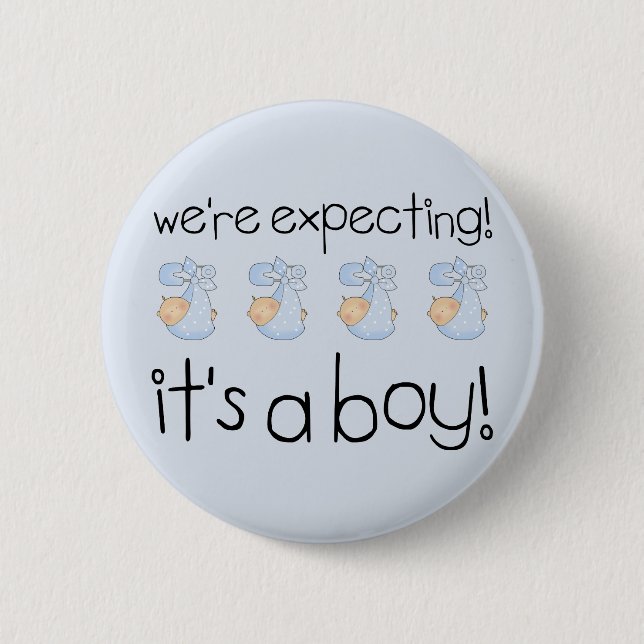 It's A Boy 6 Cm Round Badge (Front)