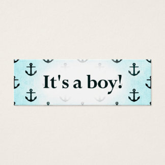 It's a Boy! Anchor Pattern Baby Blue