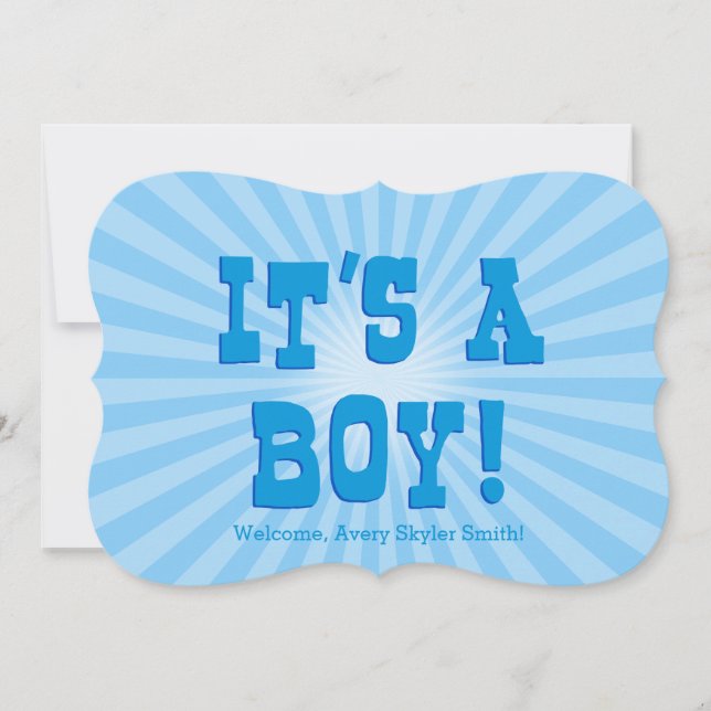 It's A Boy Announcement (Front)