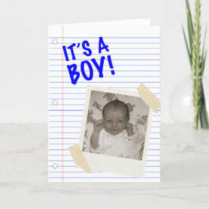 it's a boy announcement