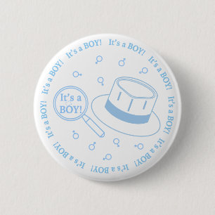 It's a Boy! announcement 6 Cm Round Badge