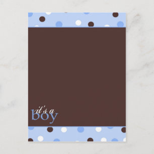 It's a Boy! Announcement Postcard