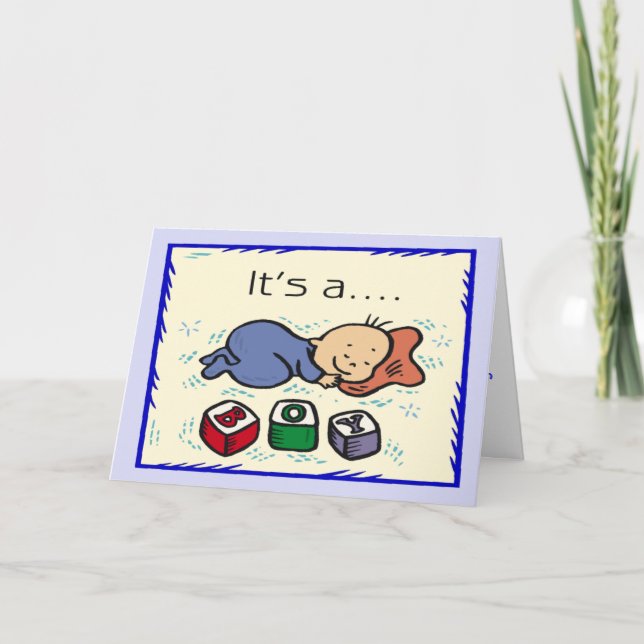 It's A Boy Announcements (Front)