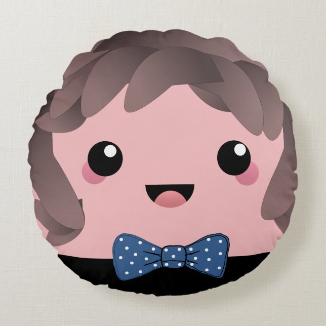 Its A Boy | Baby Boy Gender Reveal  Round Cushion (Front)