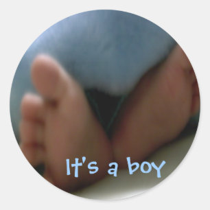 its a boy baby feet sticker