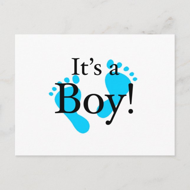 Its a Boy - Baby, Newborn, Celebration Announcement Postcard (Front)