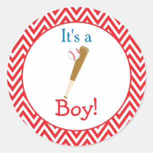 'It's a Boy' Baby Shower Classic Round Sticker