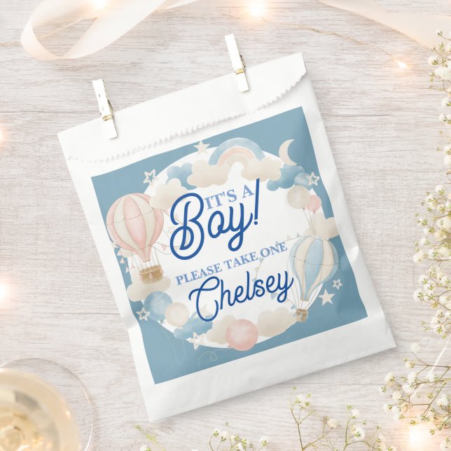 It's A Boy Baby Shower Favour Bag (Clipped)