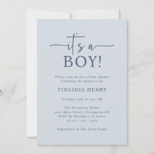 Its A Boy Baby Shower Invitation