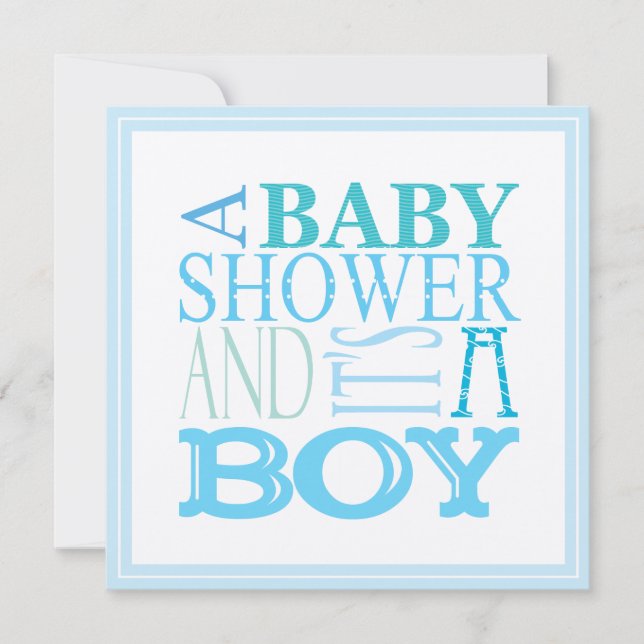 It's a Boy Baby Shower Invitation (Front)