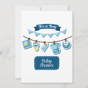 It's A Boy Baby Shower Invitation