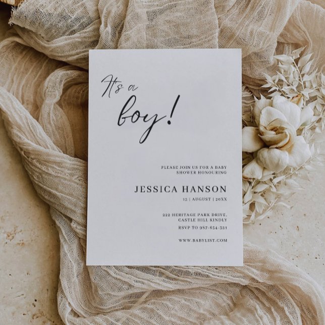 It's A Boy Baby Shower Invitation Template (It's A Boy Baby Shower Invitation Template)