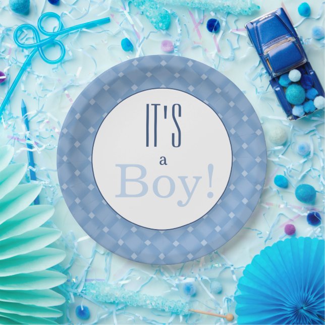 It's a Boy! Baby Shower Party Paper Plates (Party)