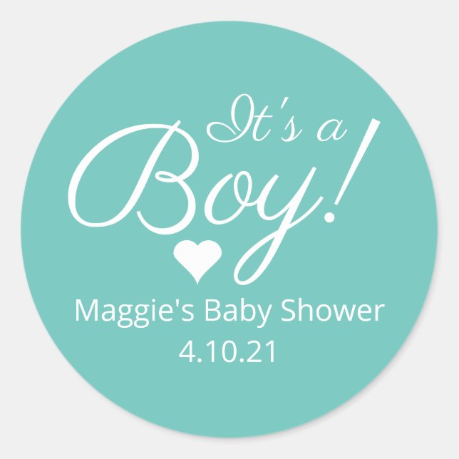 It's a Boy Baby Shower Stickers (Front)