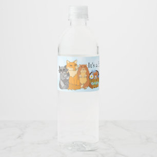 It's a Boy Baby Shower Woodland Creatures Water Bottle Label