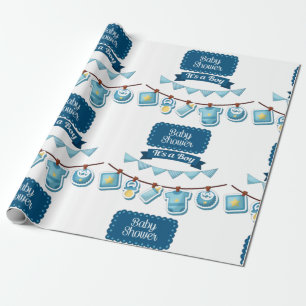 It's A Boy Baby Shower Wrapping Paper