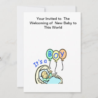 It's a Boy babyshower invite