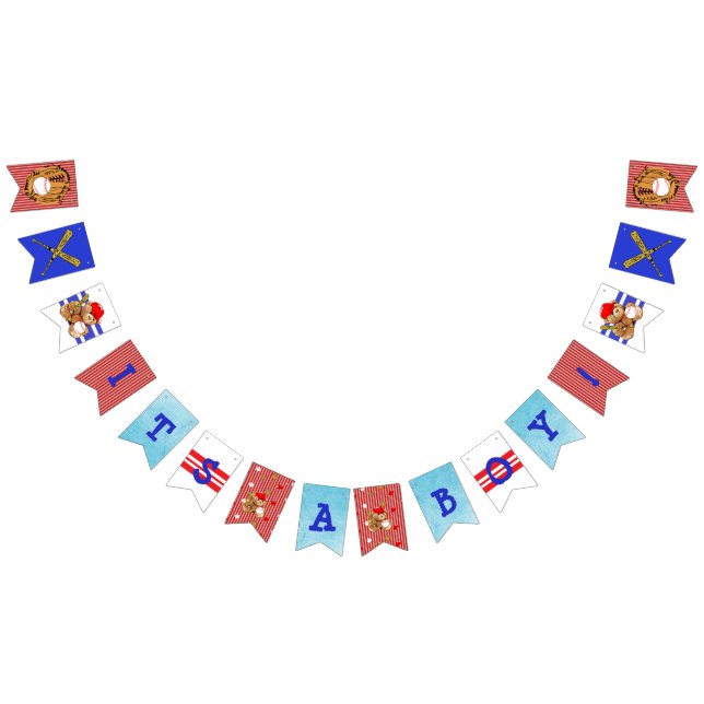 It's a Boy Baseball Themed Baby Shower Banner (All)