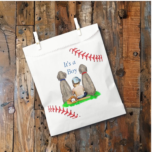 It's a Boy, Baseball Themed Boy's Baby Shower Favour Bag (Creator Uploaded)
