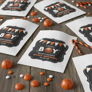 It's A Boy! Basketball Themed Co-ed Baby Shower Favour Bag