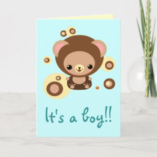 It's a boy!! bear announcement