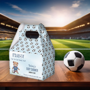 It's A Boy Bearly Wait Soccer Player Baby Shower Favour Box