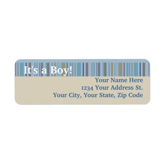 It's a Boy, Birth Announcement or Baby Shower Return Address Label