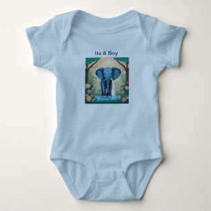 Its A Boy Blue Baby Elephant, Bodysuit