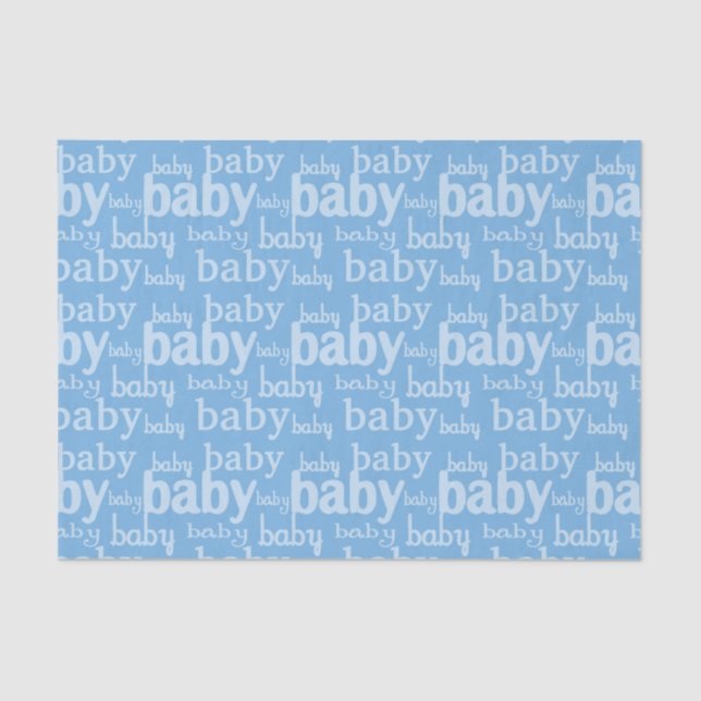 It's A Boy Blue Baby Shower Party Tissue Paper (Front)
