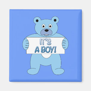 It's A Boy Blue Bear Magnet