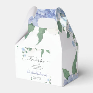  It's A Boy Blue Hydrangea Botanical Baby Shower Favour Box