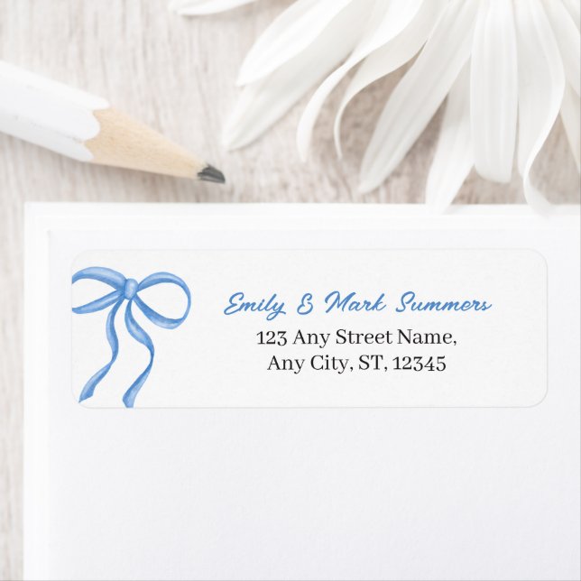 It's a Boy Blue Ribbon Return Address Label (Insitu)
