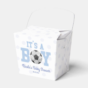 It's A Boy! Blue Soccer Ball Baby Shower Favour Box