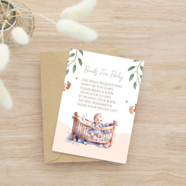 It's a Boy Boho Bassinet baby shower  Enclosure Card (Creator Uploaded)