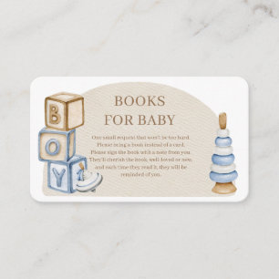 It's A Boy  Boho Blocks And Toys Books For Baby Enclosure Card