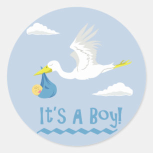It's a Boy! Classic Round Sticker