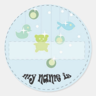 ITS A BOY CLASSIC ROUND STICKER